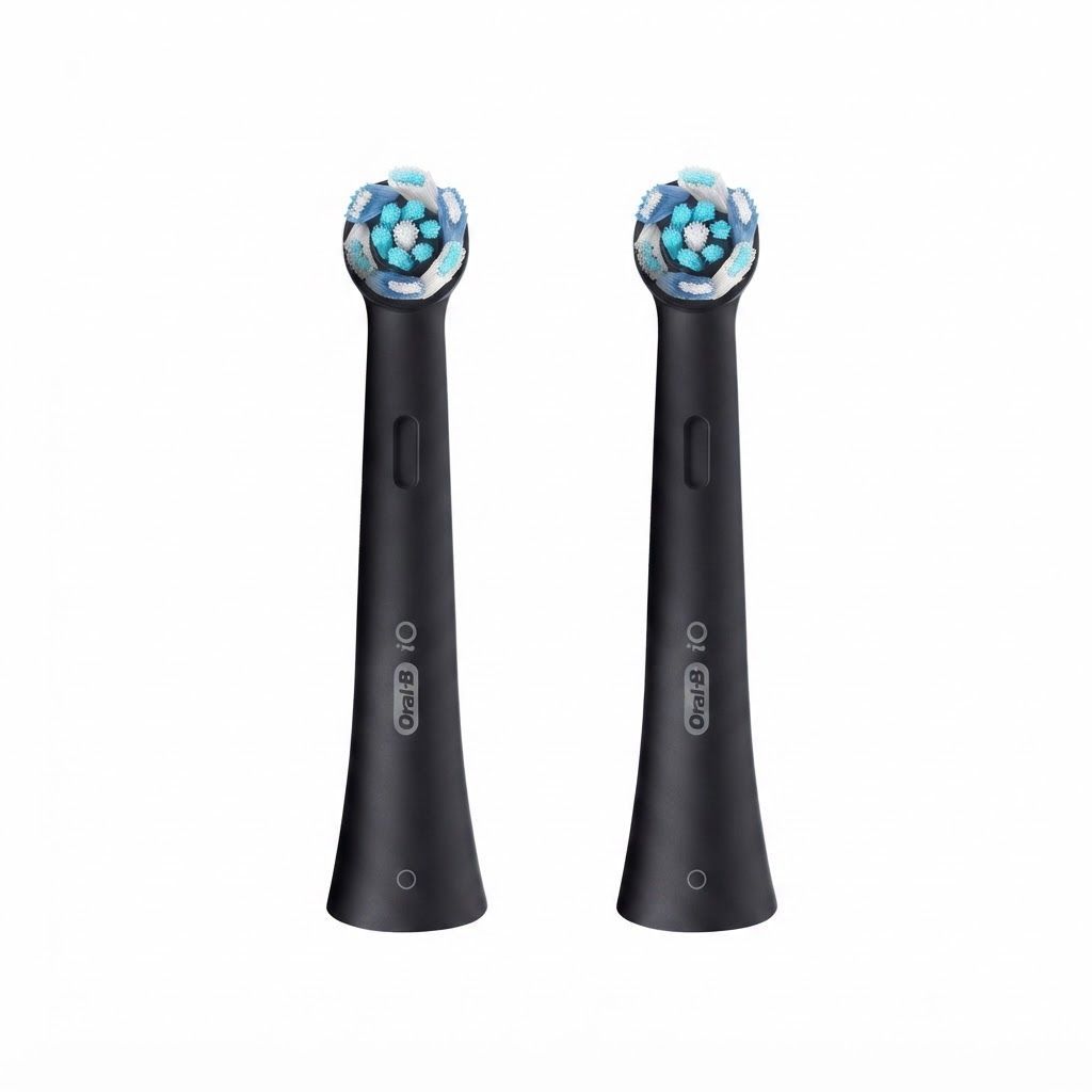 Oral-B iO Ultimate Clean Replacement Electric Toothbrush Heads, Black, 2-Pack - Twisted & Angled