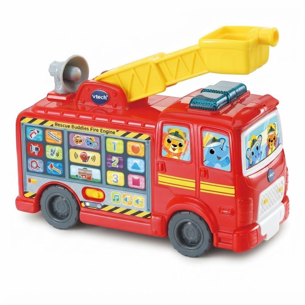 VTech Rescue Buddies Fire Engine Interactive Learning Station, Preschool Musical Toy for Toddlers