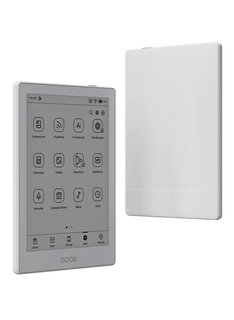 BOOX Go 6" E-Paper E-Reader Carta 1300 Display, 300 PPI, 2GB RAM, 32GB Storage, Android 11/12 | White