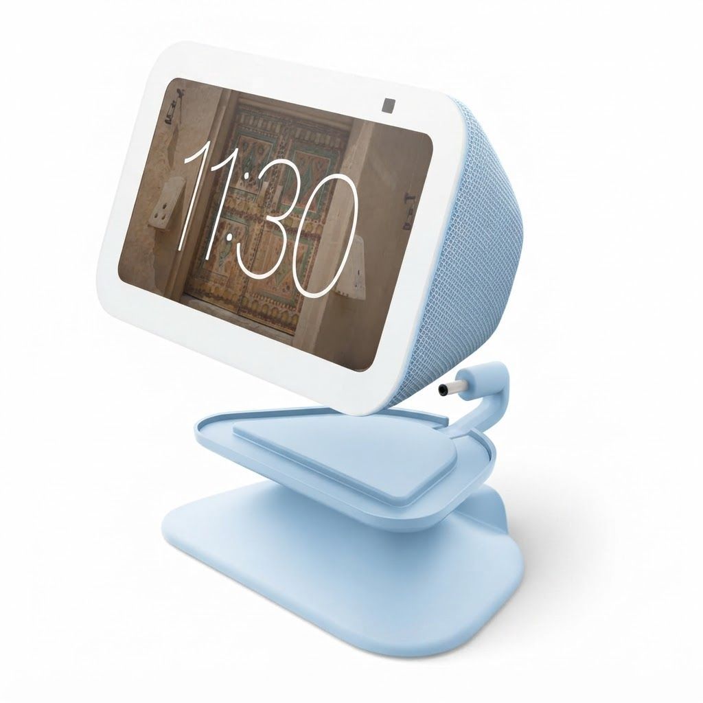 Amazon Echo Show 5 Adjustable Stand  (3rd Gen), 7.5W USB-C Charging Port, Magnetic Tilt Design, Smart Display Stand | Cloud Blue