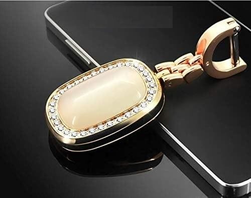 Luxury Signature Key Fob Bling Car Keychain, Rhinestone Diamond Sparkle Metal Pendant