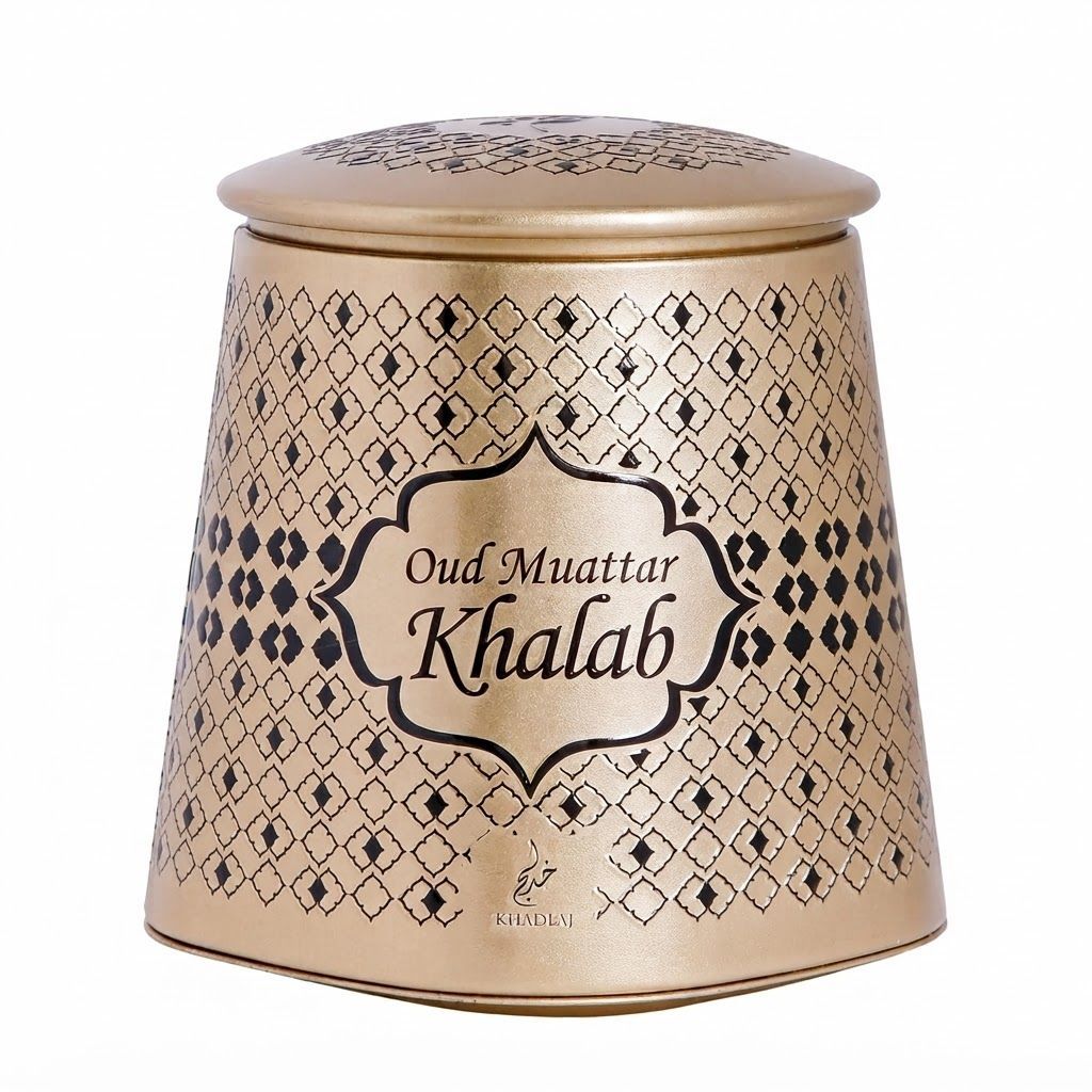 Khadlaj Khalab Oud Muattar, Premium Oriental Bakhoor Incense, Long-Lasting Fragrance for Home, Prayer & Special Occasions - 100g