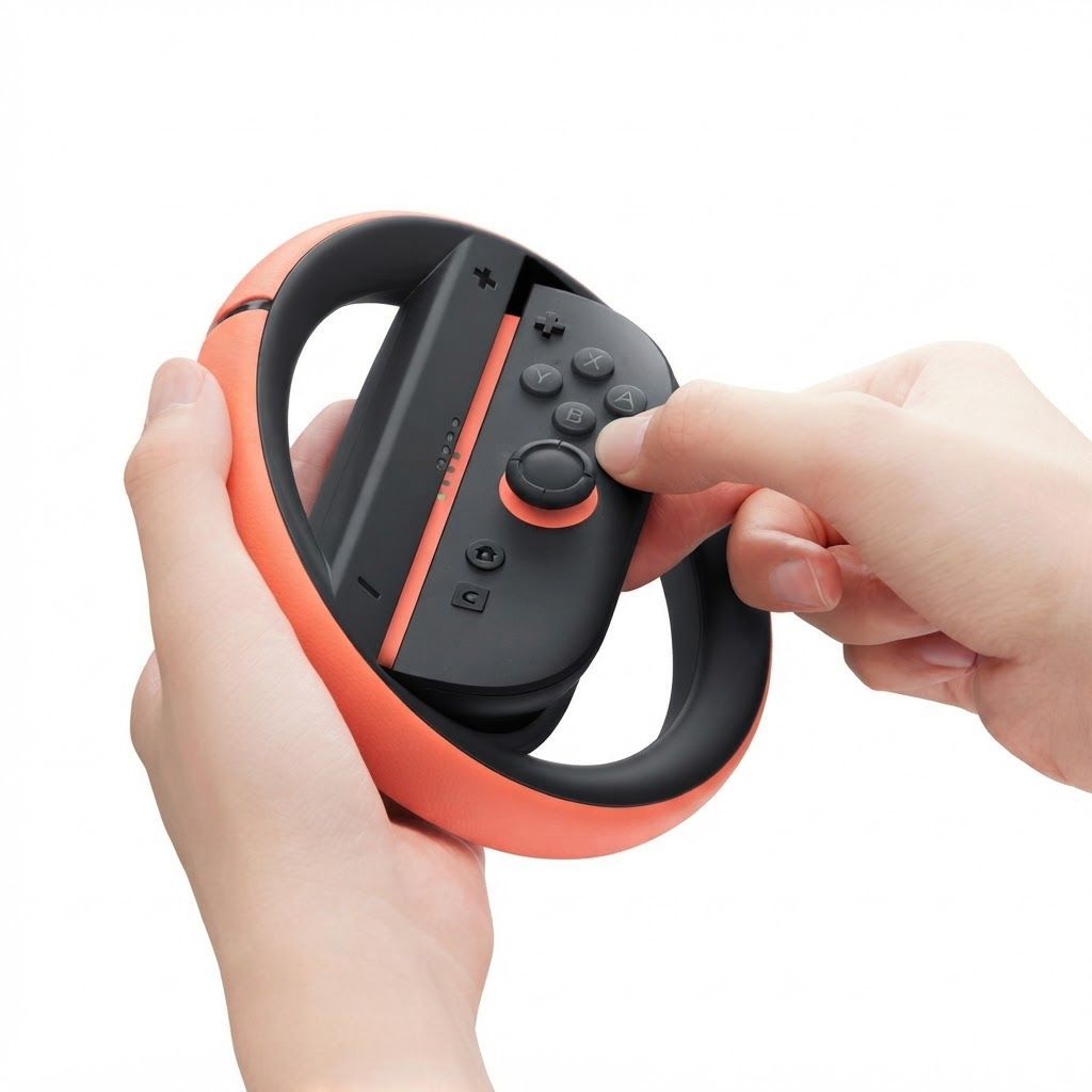 Nintendo Joy-Con 2 Wheel Pair, Ergonomic Steering Wheel Grips, Magnetic Joy-Con 2 Attachment, Racing Game Accessory Set | 45496321383