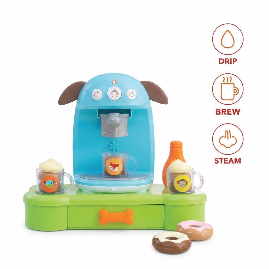 Skip Hop Zoo Bark Ista Toy Set 3+ Years, Storage Drawer Holds Pieces, Fill And Drop System - Multicolour