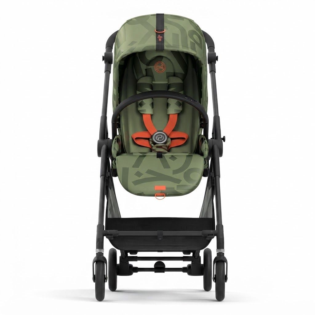 Cybex Gold Melio Street Ultra-Lightweight City Stroller, Effortless Handling, Premium Comfort, Ideal for Crowded Sidewalks and Public Transport, Newborn to 3 Years | Olive Green 