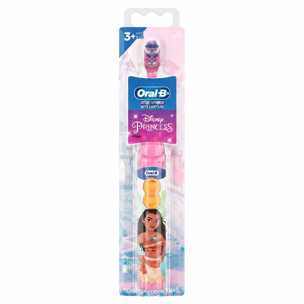Oral-B Pro-Health Stages Disney Princess Battery Powered Electric Toothbrush for Kids, Soft Bristles