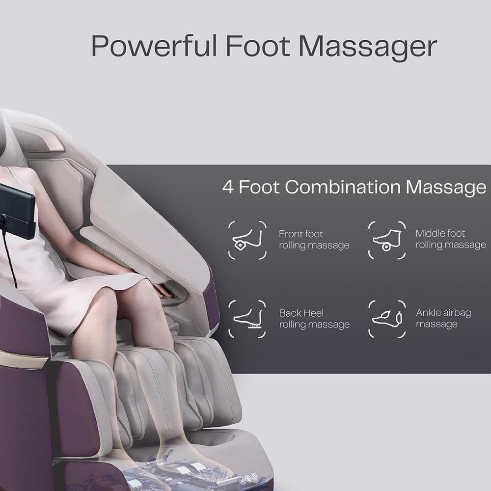Rotai A36 MAX Massage Chair, 3D Massage Technology, Ergonomic Design, Adjustable Heat and Air Pressure - Magenta