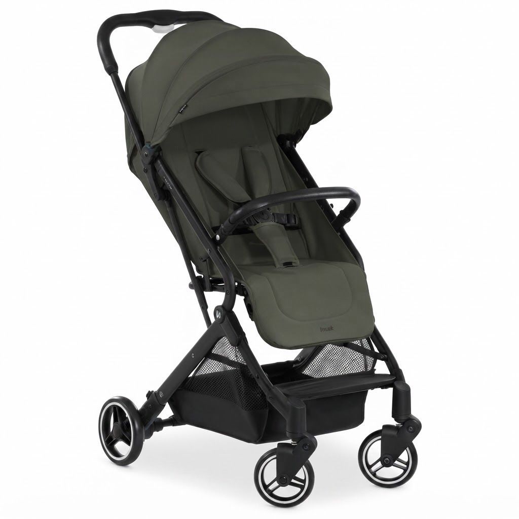 Hauck Travel N Care Compact Stroller, Lightweight 6.9kg Travel Buggy, One-Hand Fold, UV 50+ Protection, Ideal for City Streets and Family Vacations |  Dark Olive