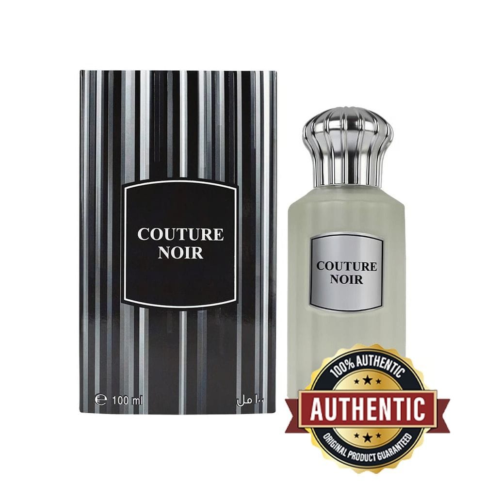 Ahmed Al Maghribi Couture Noir EDP 100ml - Unisex Fruity Leather Perfume, Apple & Musk