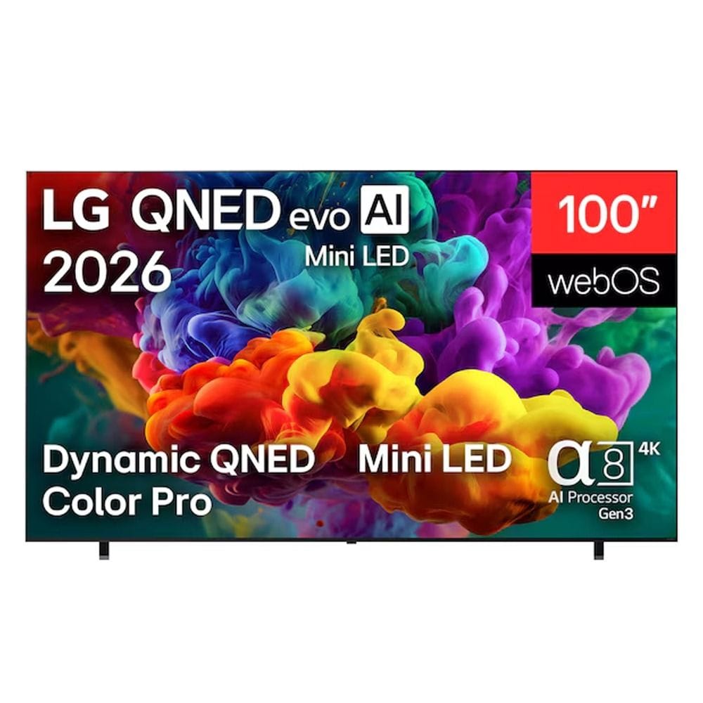 LG 100 Inch evo AI QNED Mini LED 4K Smart TV - Dynamic QNED Color Pro, Alpha 8 AI Processor Gen3, 144Hz FreeSync/VRR, WebOS | 100QNED85B8.AMRG