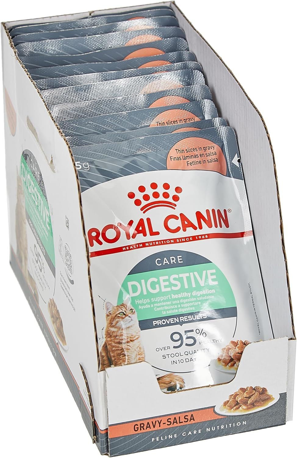 Royal Canin Digest Sensitive Cat Food in Gravy, 12 Pouches - 85g Each