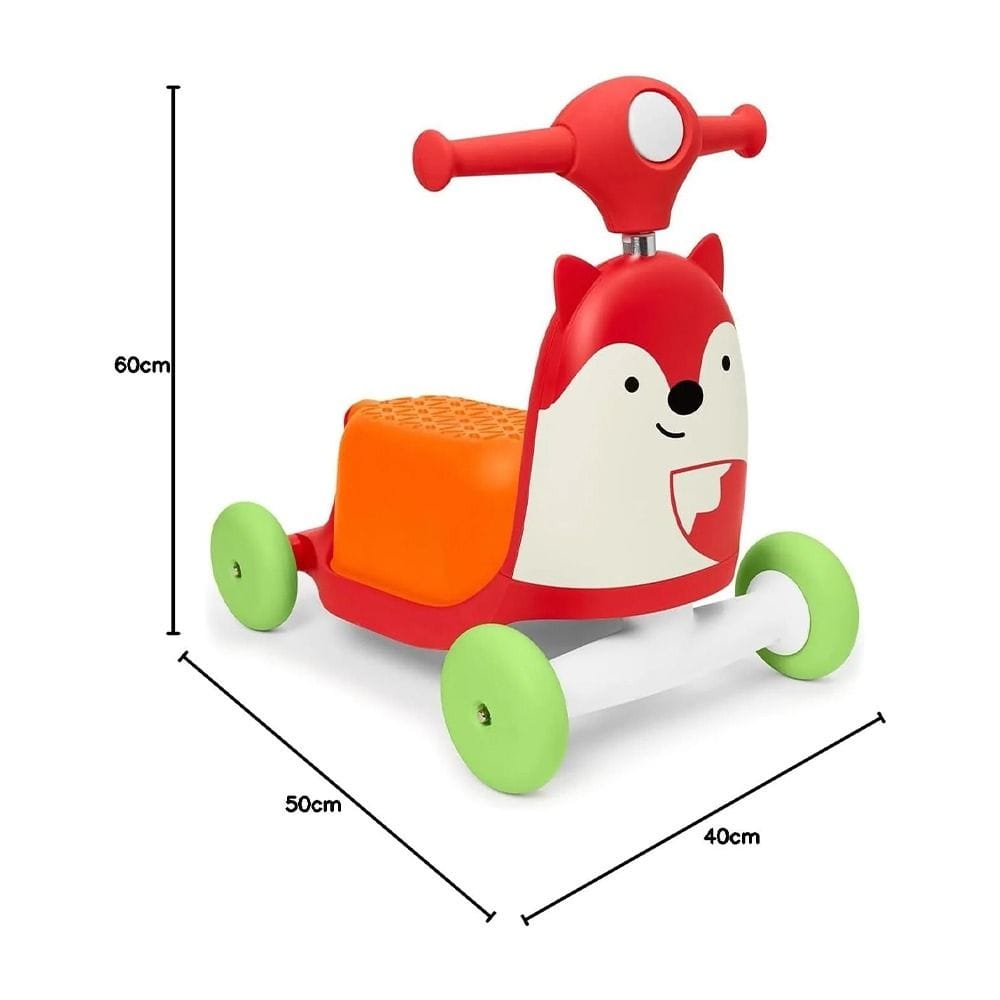 Skip Hop Fox Ride-On Push Toy Baby Walker First Ride Activity Learning Toy for Toddler 12 Months Indoor Outdoor Fox | 184350