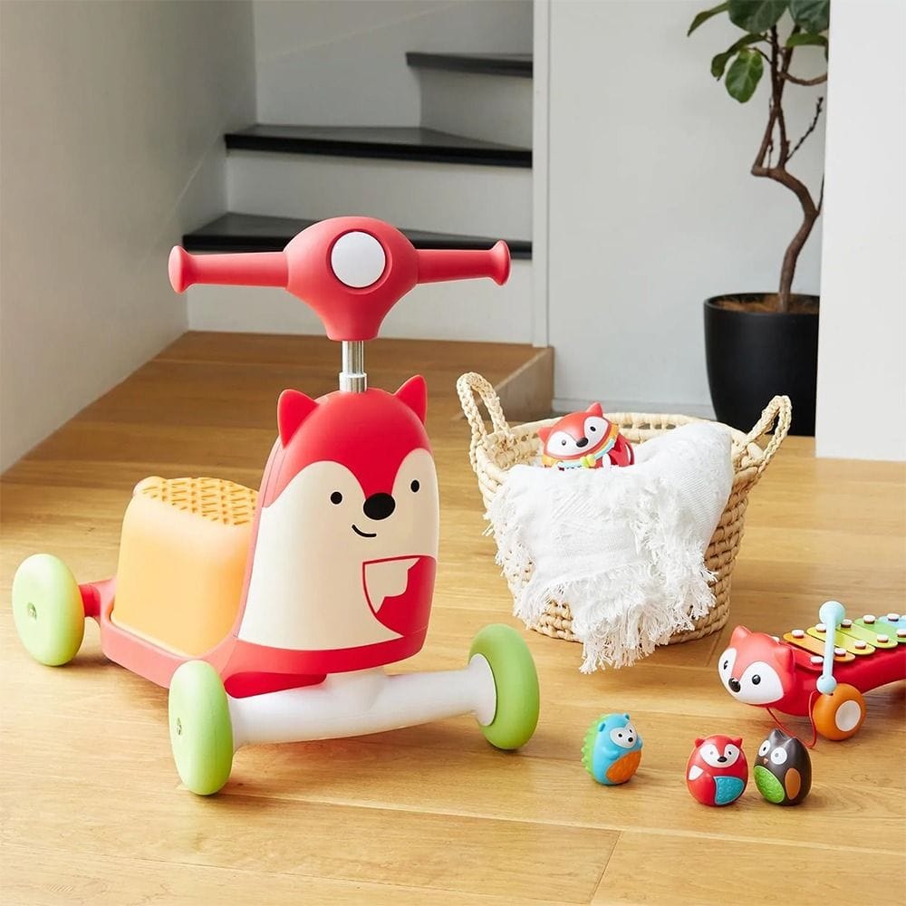Skip Hop Fox Ride-On Push Toy Baby Walker First Ride Activity Learning Toy for Toddler 12 Months Indoor Outdoor Fox | 184350