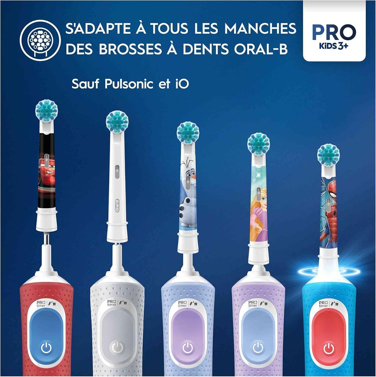 Oral-B Pro Kids Electric Toothbrush Replacement Heads, Disney Frozen Edition, Extra Soft, 4-Pack