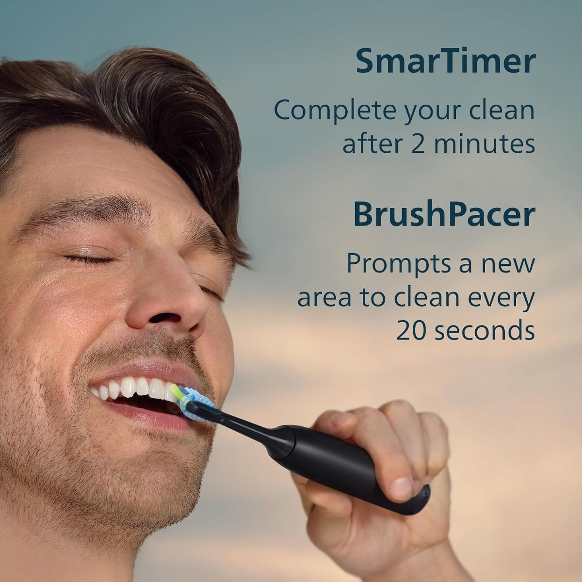 Philips Sonicare 5300 Series Electric Toothbrush HX7101/05, Black - Sonic Tech, Pressure Sensor