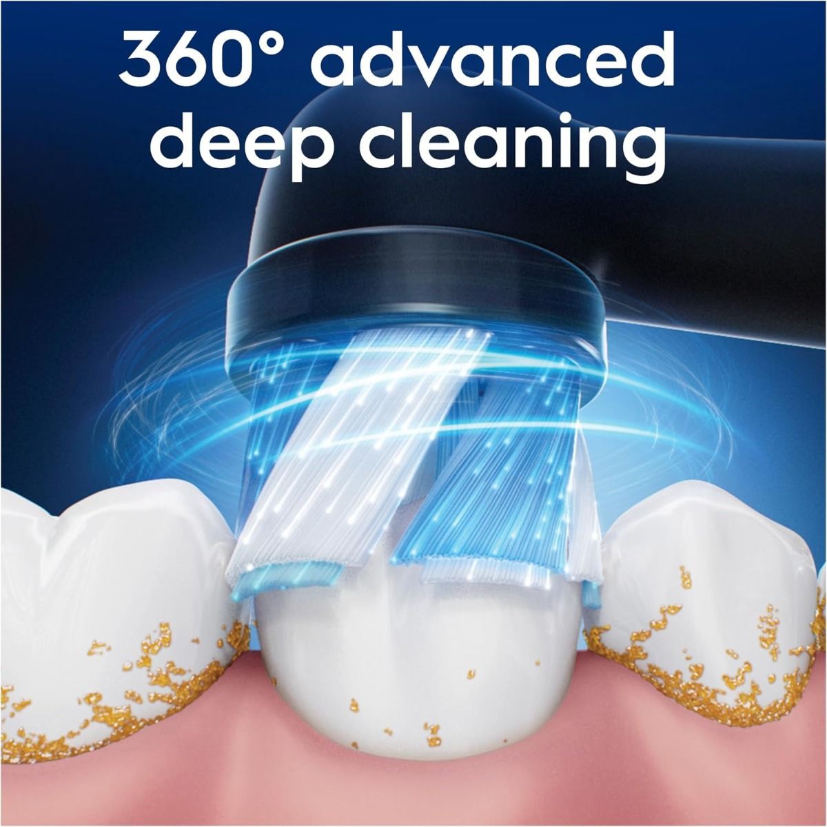 Oral-B iO Ultimate Clean Replacement Electric Toothbrush Heads, Black, 2-Pack - Twisted & Angled
