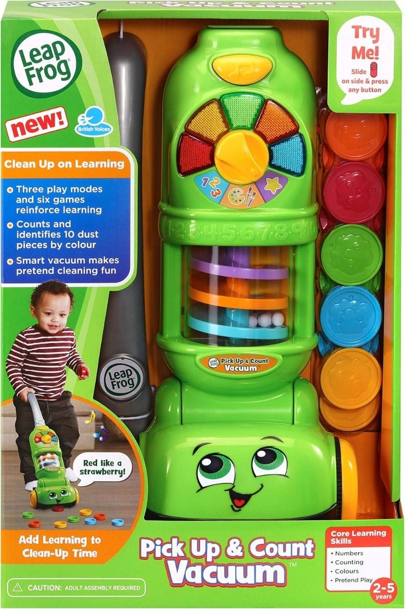 LeapFrog Pick Up & Count Vacuum Toy for Toddlers, Interactive Role Play Learning with Lights