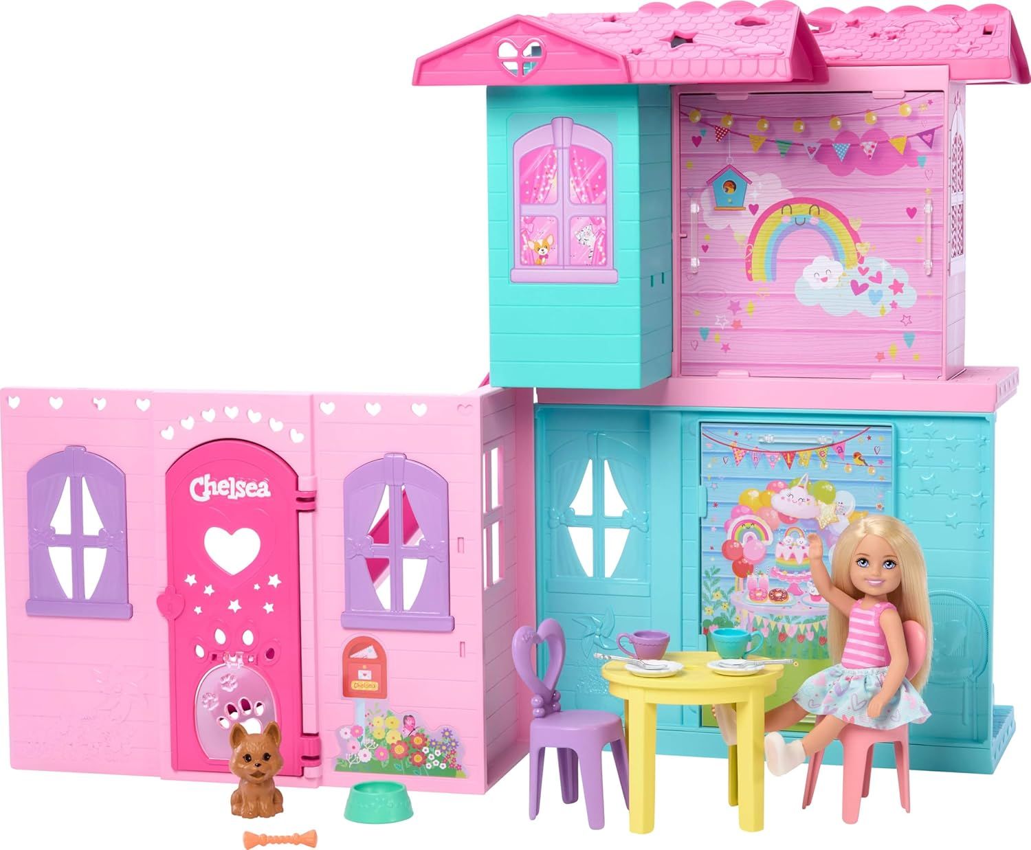 Barbie Chelsea Dollhouse with Accessories - Pop-Up House & Play Areas