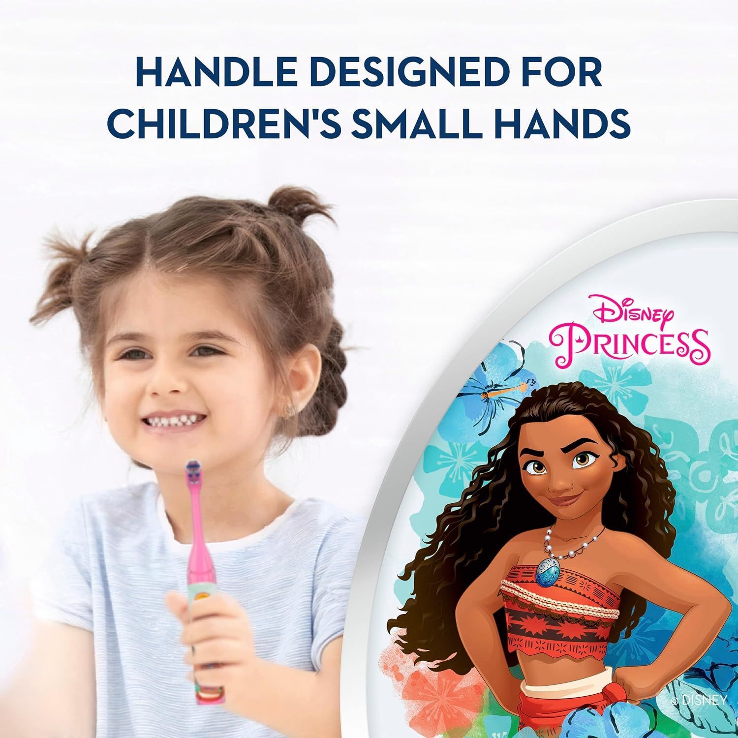Oral-B Pro-Health Stages Disney Princess Battery Powered Electric Toothbrush for Kids, Soft Bristles