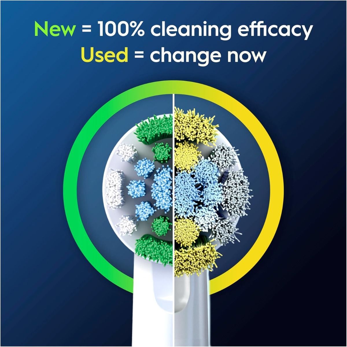 Oral-B Precision Clean Replacement Toothbrush Heads, White, 2-Count - Superior Plaque Removal