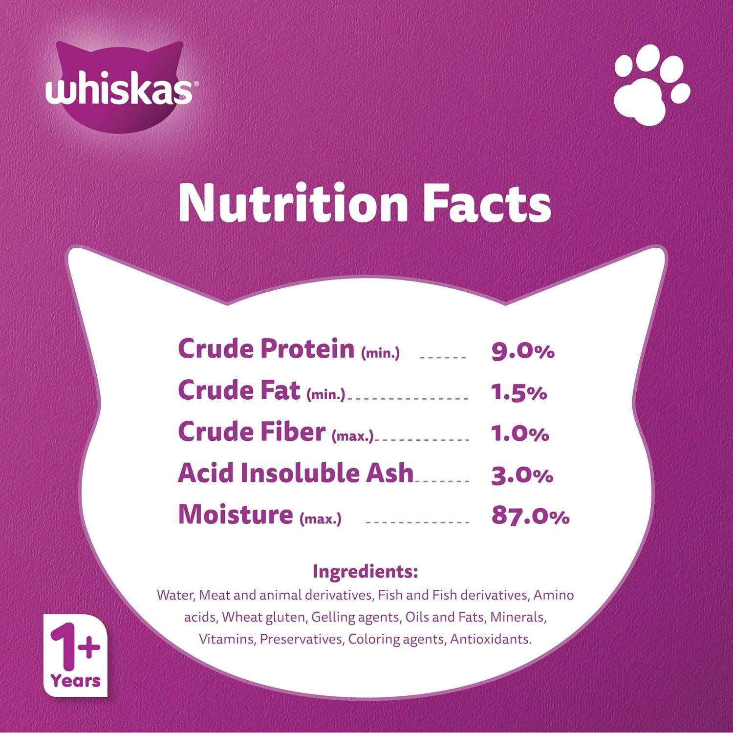 Whiskas Oceanfish in Jelly Cat Food - 14x80g for Adult Cats