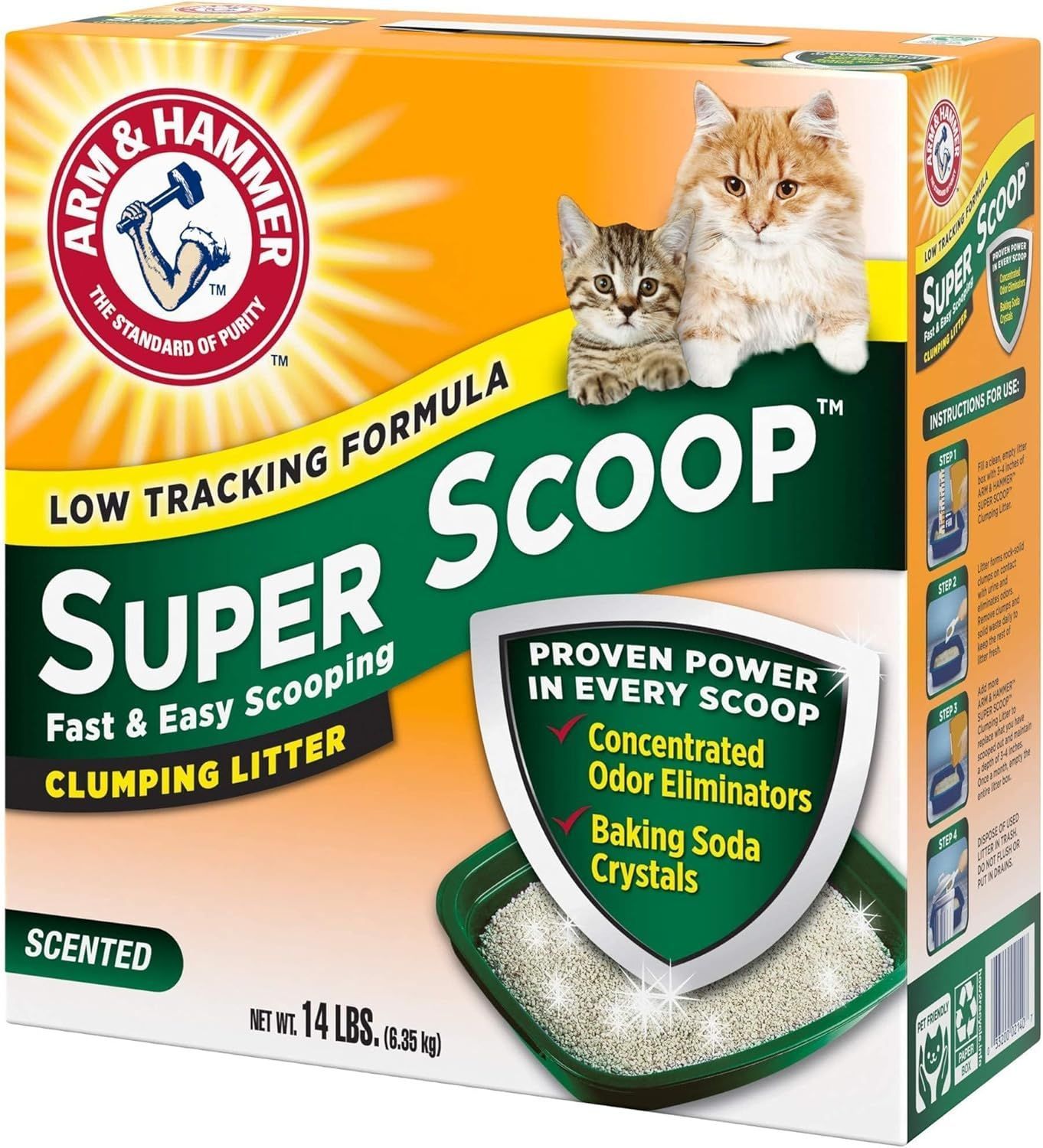 ARM & HAMMER Scented Clumping Cat Litter - Fast Scooping, Low Tracking, Natural Formula