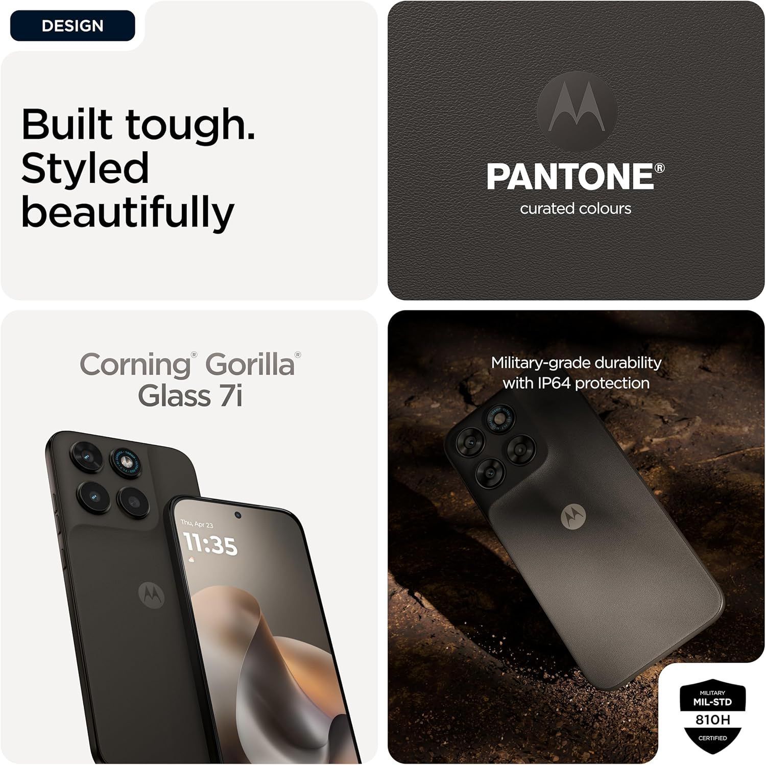 موتورولا Moto G77 5G - كاميرا 108 ميجابكسل، سعة 256 جيجابايت، شاشة أموليد 120 هرتز | أسود