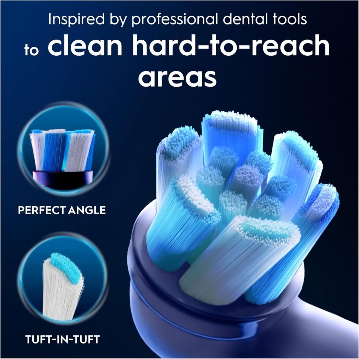 Oral-B iO Series Ultimate Clean Replacement Brush Heads, White, 4-Count - Crisscross Bristles