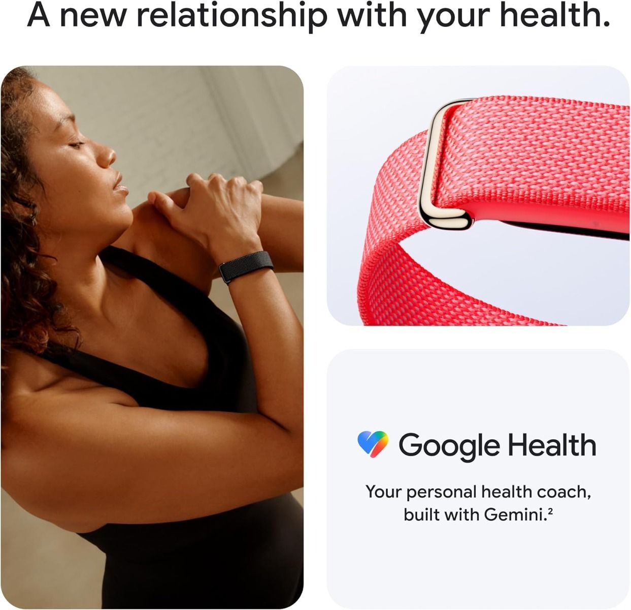 Google Fitbit Air Screenless Activity Tracker – Heart Rate, Sleep & AI-Powered Fitness Coaching, Up to 7-Day Battery Life