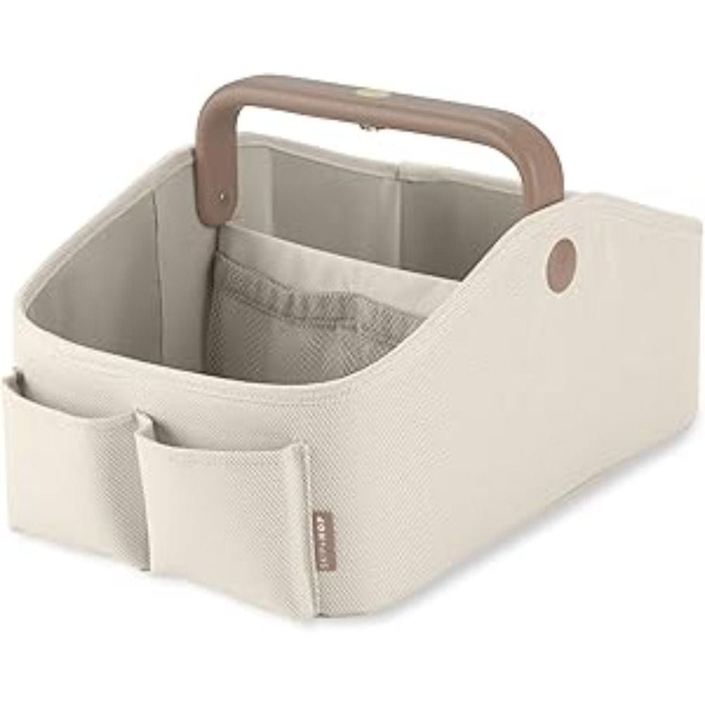 Skip Hop Light Up Diaper Caddy, Easy-Grip Handle With Soft Light, Customizable Interior Layout, Smart Pocket Storage Design - Oat