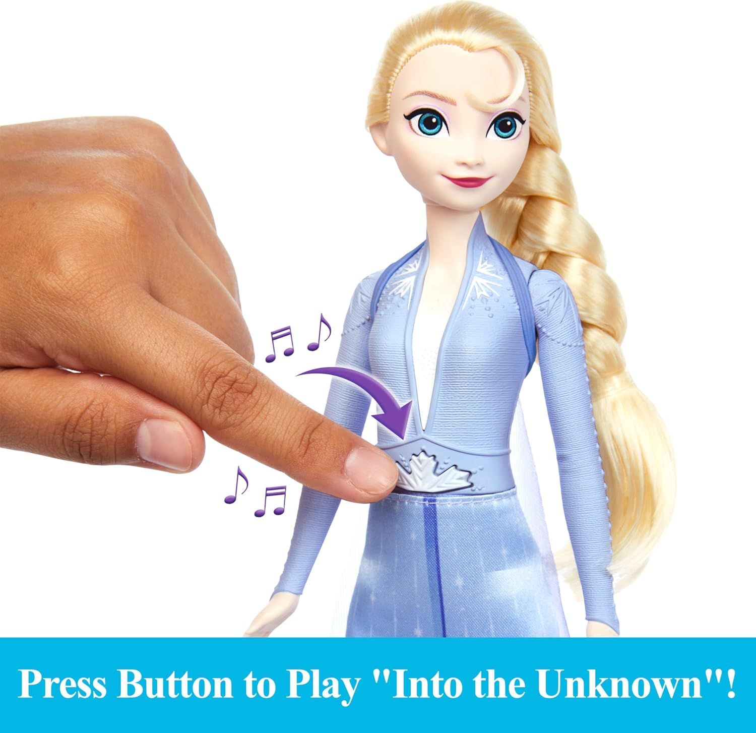 Mattel Disney Frozen 2 Elsa Singing Fashion Doll HXD31, Sings Into the Unknown, Posable Doll with Signature Outfit