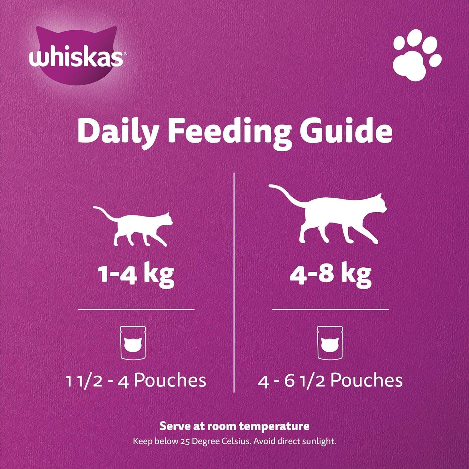 Whiskas Tuna in Jelly Wet Cat Food Mega Pack - 40+ 80g Pouches for Adult Cats