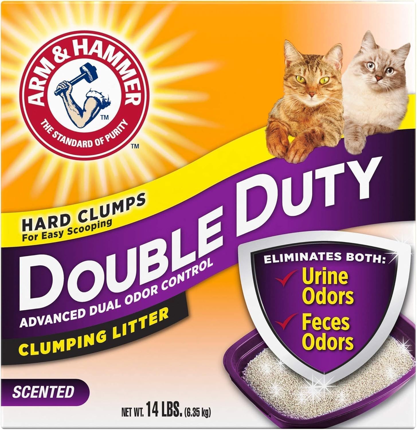 ARM & HAMMER Double Duty Clumping Cat Litter - 6.35KG Odor Control