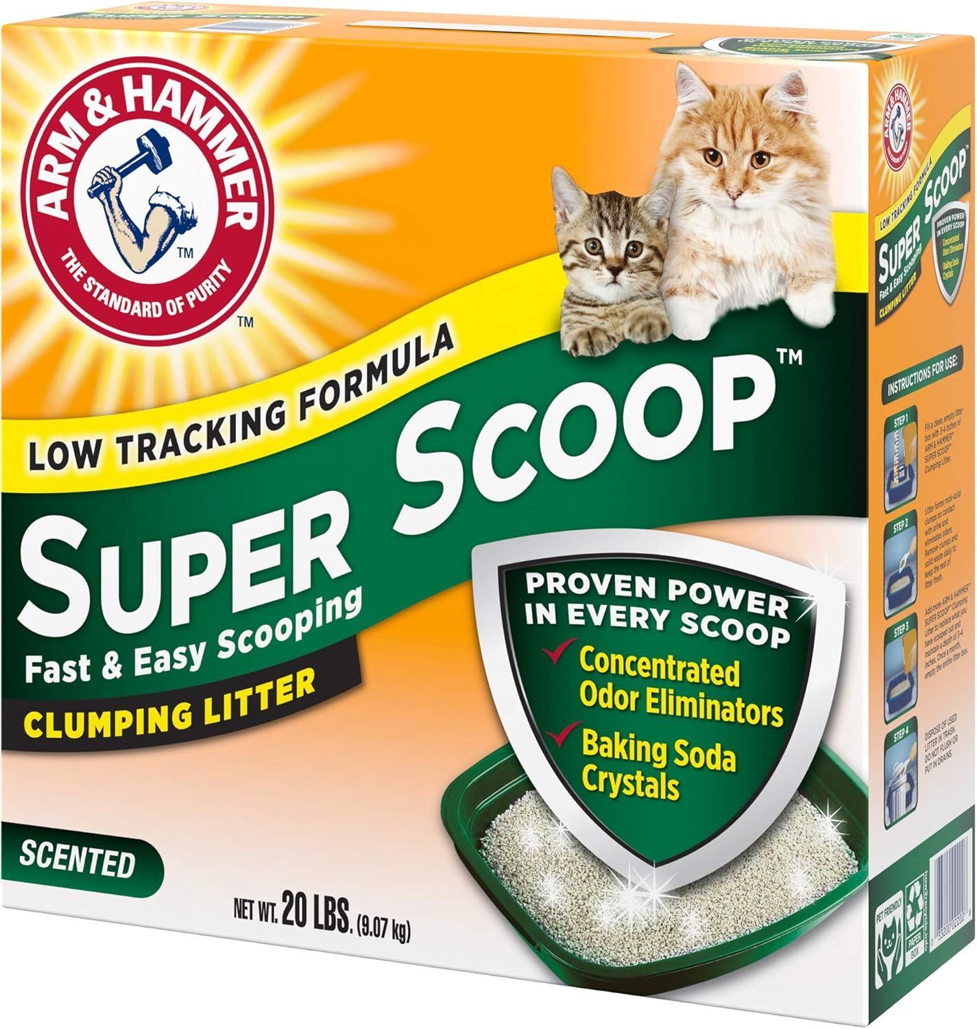 ARM & HAMMER Super Scoop Clumping Litter with Fresh Scent - 20lb