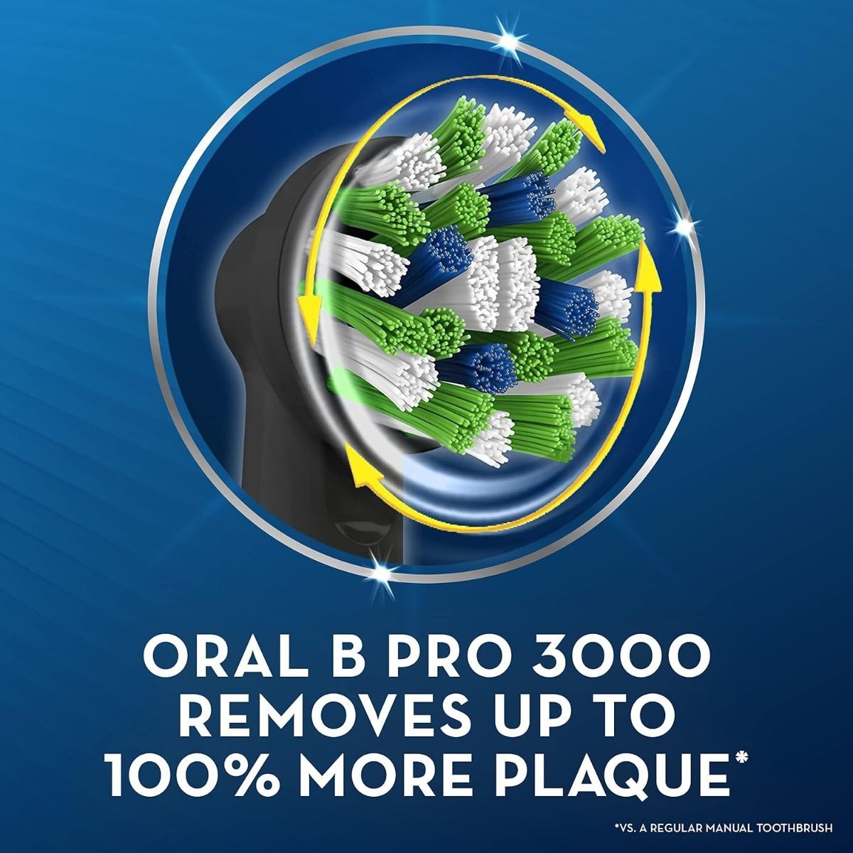 Oral-B Pro Clean 3 3000 Electric Toothbrush, Black - Rechargeable with Pressure Sensor, 3 Modes