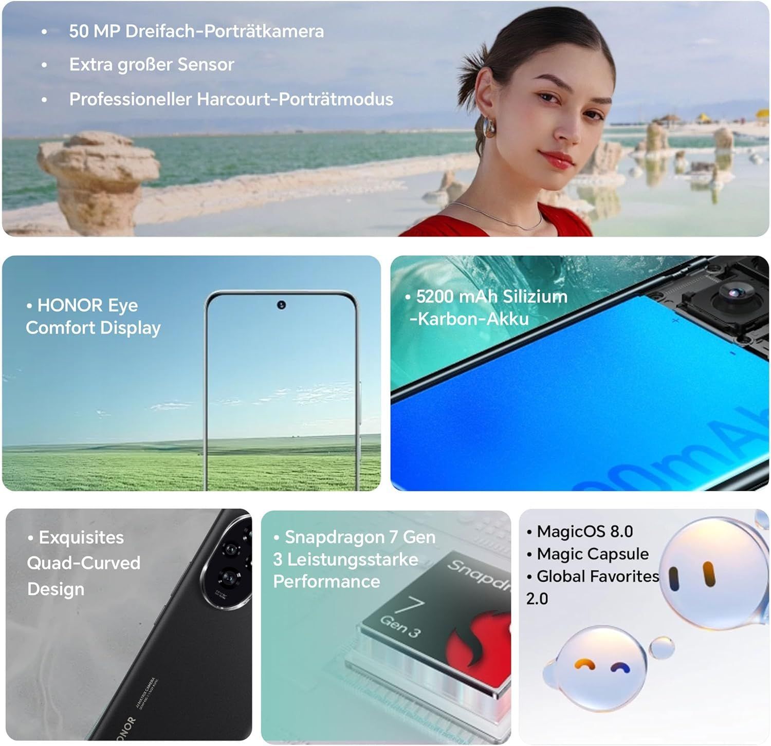 HONOR 200 5G Smartphone - 512GB, 12GB RAM, 50MP Camera|Black