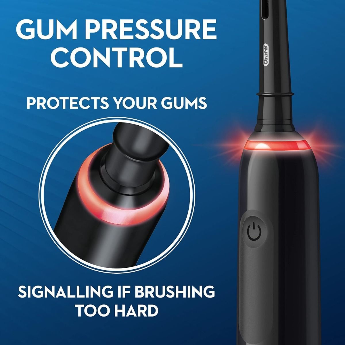 Oral-B Pro Clean 3 3000 Electric Toothbrush, Black - Rechargeable with Pressure Sensor, 3 Modes