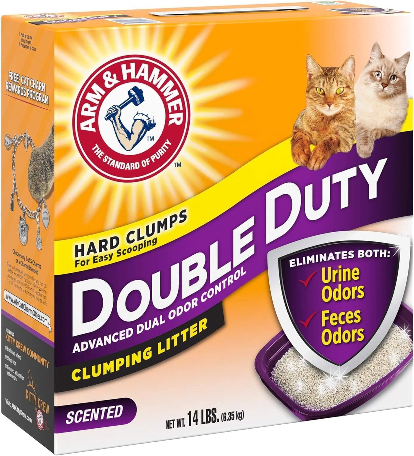 ARM & HAMMER Double Duty Clumping Cat Litter - 6.35KG Odor Control