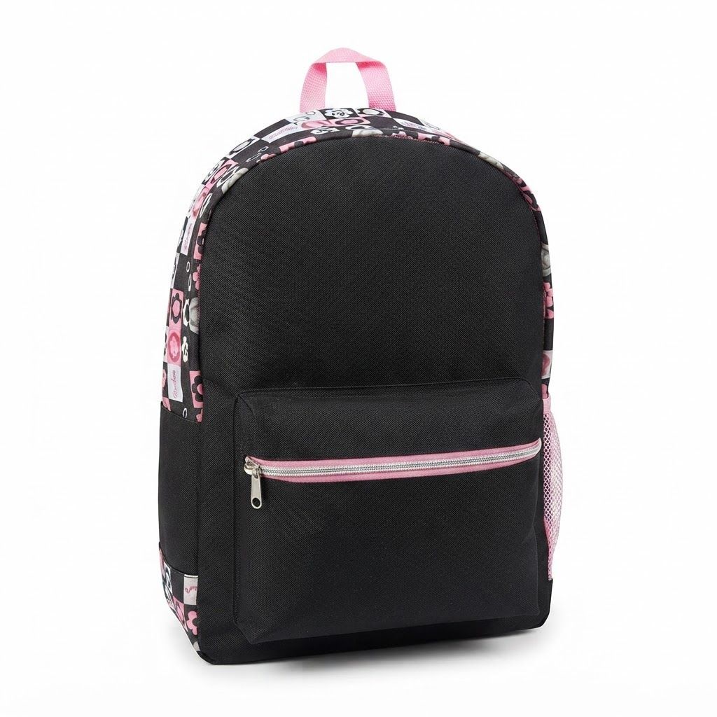 Barbie Backpack for Girls - Official Pink Rainbow School Bag, Trendy Glittery Rucksack for Kids