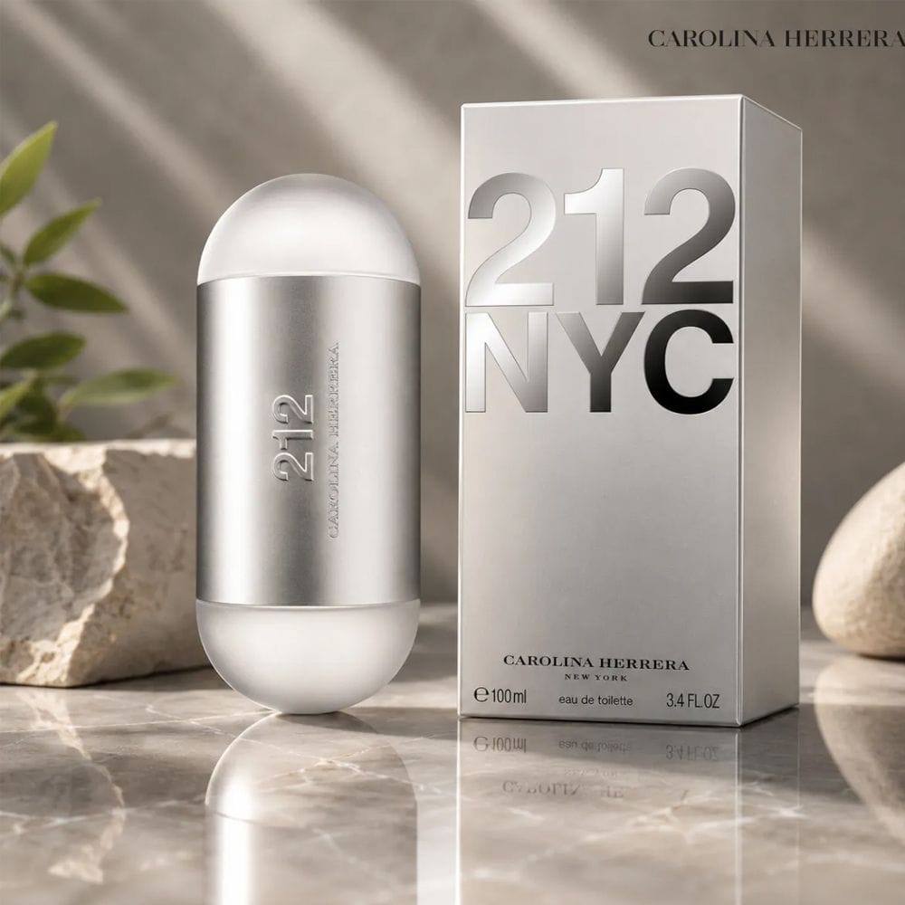 Carolina Herrera 212 NYC Eau de Toilette 100ML - Bergamot, Gardenia & Sandalwood Fresh Floral Women's Fragrance | 8411061251607