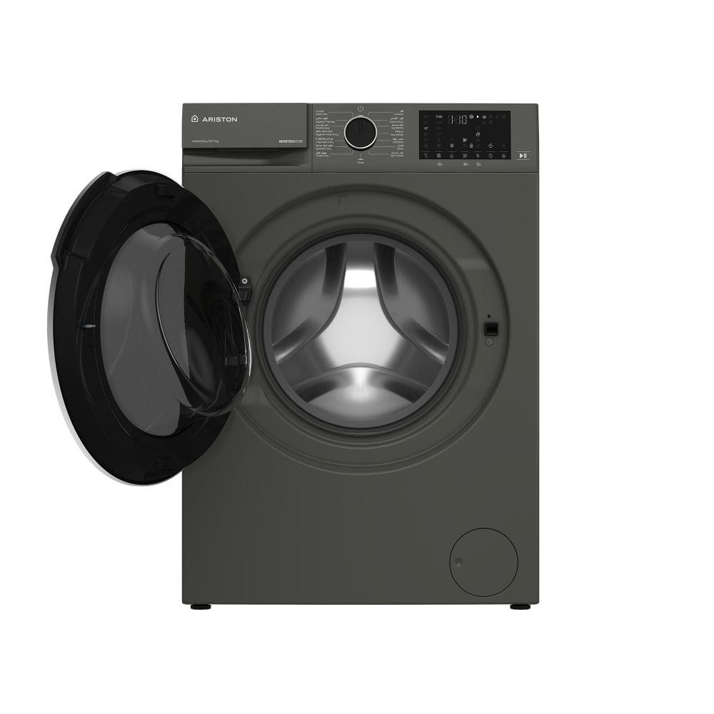 Ariston 10kg/7kg Front Load Washer Dryer, 1400 RPM, Brushless Motor, 15+ Wash & Dry Cycles, Digital Display | Manhattan Gray - ARWD 107143D MME