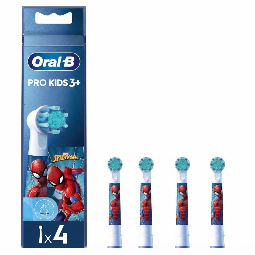 Oral-B Pro Kids Electric Toothbrush Heads, Spiderman Edition - Extra Soft Bristles for Ages 3+