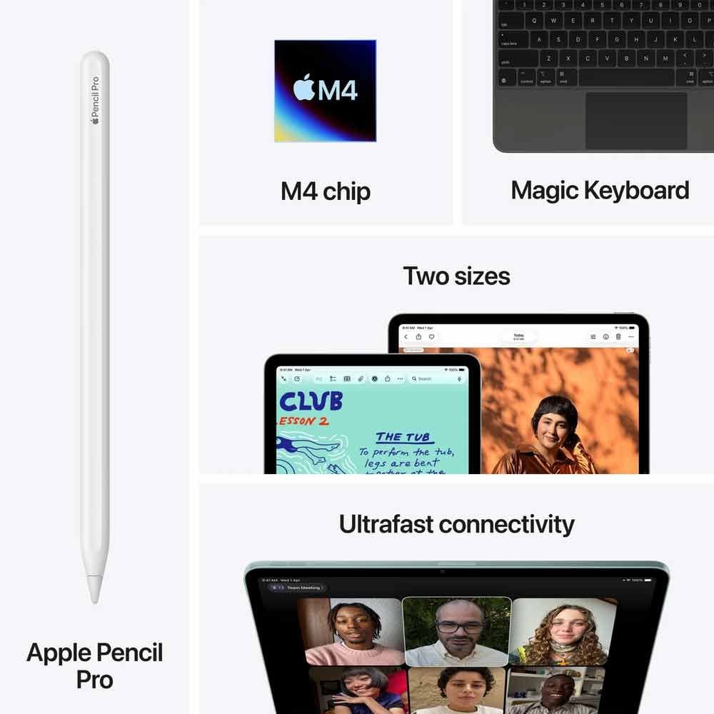 Apple iPad Air 11-inch (M4) Wi-Fi 256GB Tablet, Liquid Retina Display, Apple Intelligence, Wi-Fi 7 & Touch ID | Purple - MH394AB/A