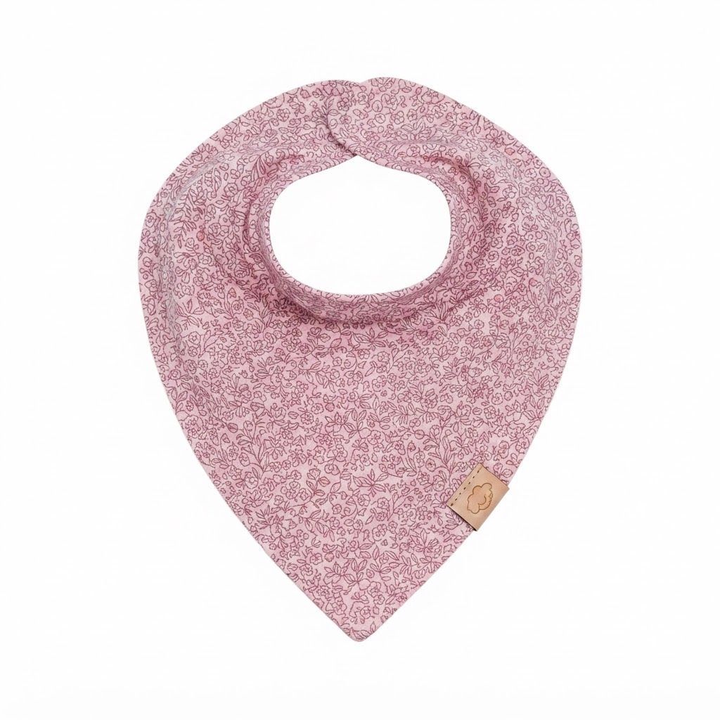 BIBS X Liberty Eloise Bandana Bib, Adjustable Neck Closure?, 100% Organic Cotton, Soft And Breathable Fabric - Blush