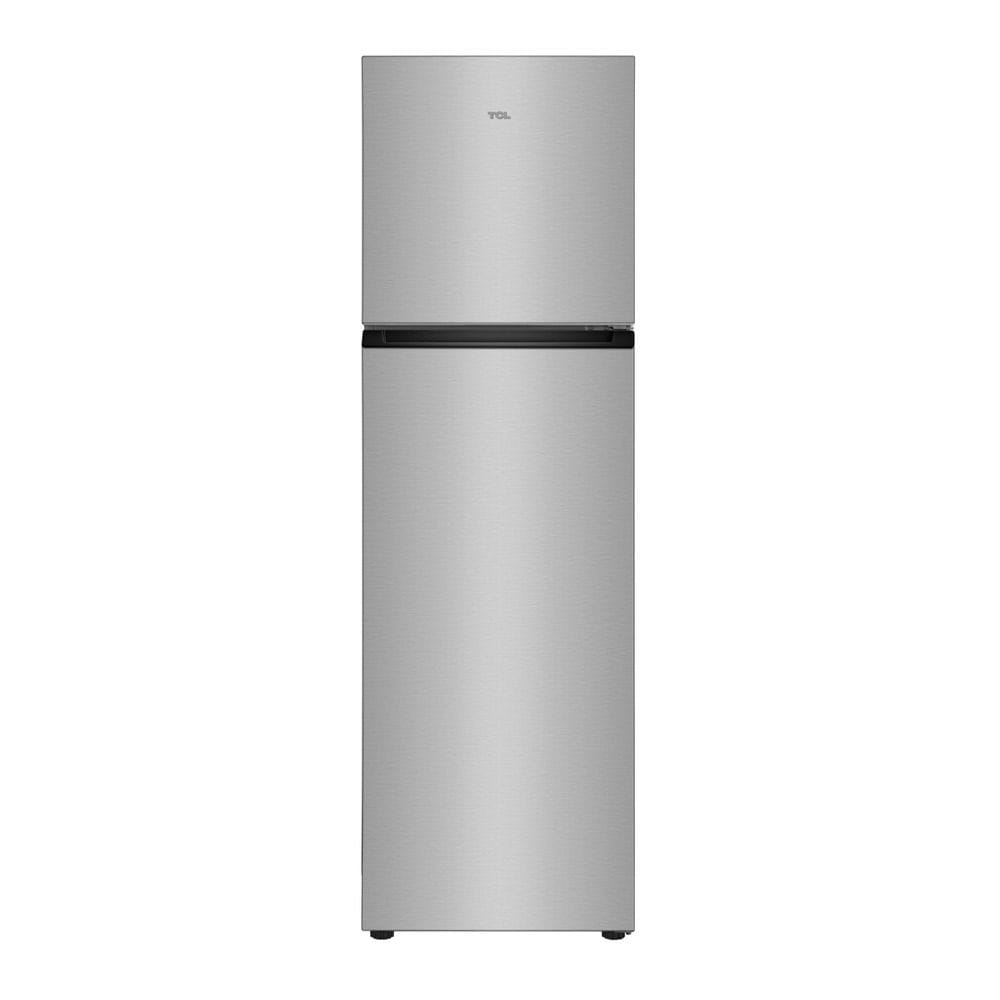 TCL Double Door Refrigerator, 286L Net (370L Gross), Total No Frost, Electronic Control, LED Light | Silver | P370TMN