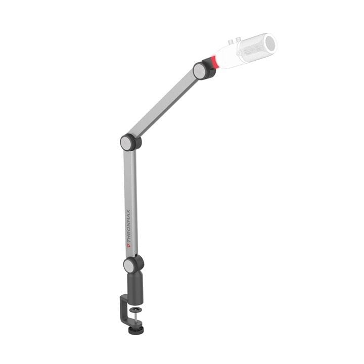 Thronmax Clamp-On Boom Stand – Microphone Boom Arm with Integrated USB Cable | Black – S1 Caster