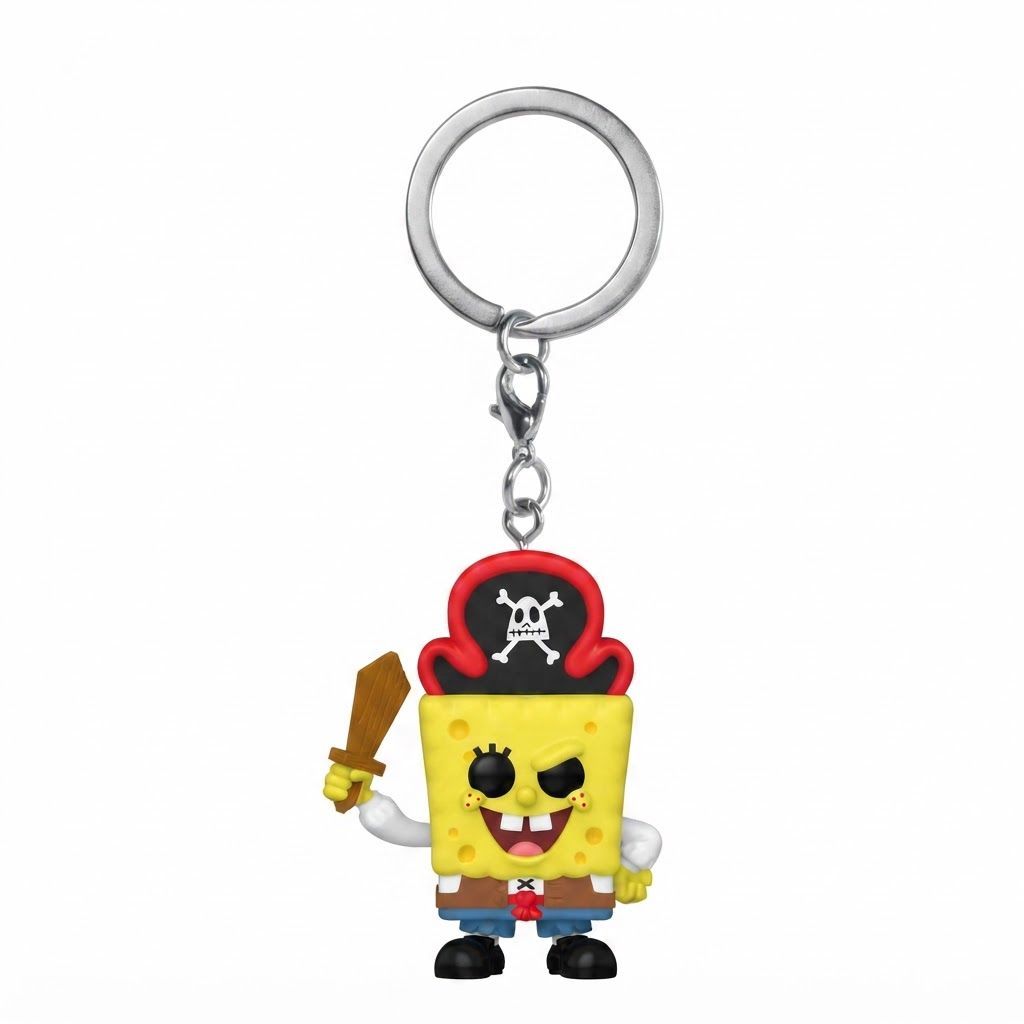 سلسلة مفاتيح فينيل لشخصية سبونج بوب سكوير بانتس من فيلم Funko Pocket Pop! - سلسلة مفاتيح رسمية صغيرة الحجم، طولها حوالي 4.63 بوصة
