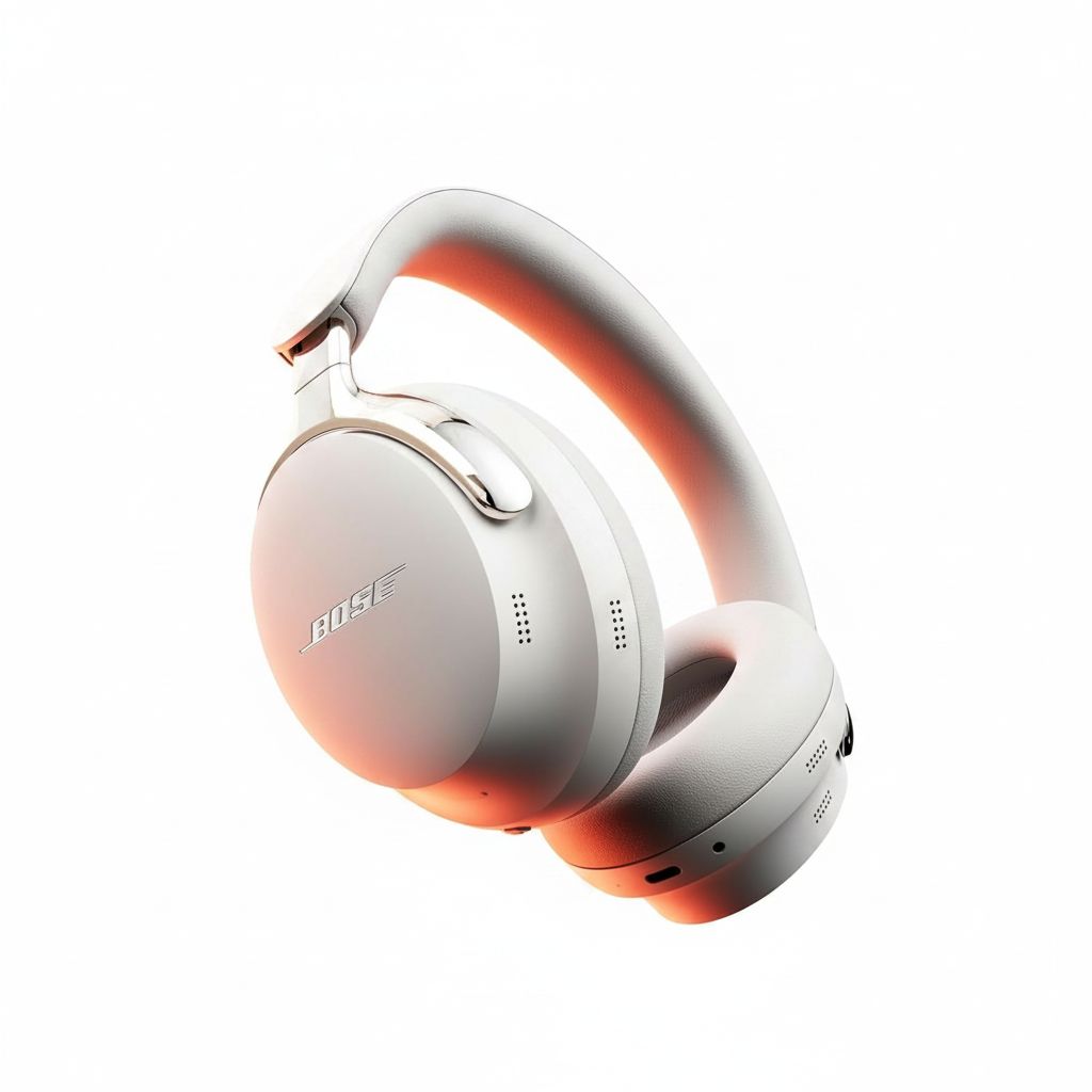 Bose QuietComfort Ultra Wireless Over-Ear Headphones (2nd Gen), Premium Noise Cancelling, Immersive Audio, Bluetooth - White