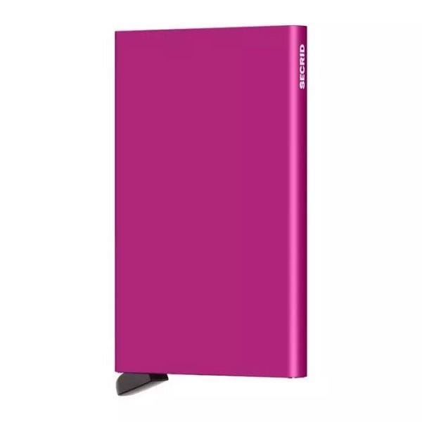 Secrid Cardprotector Fuchsia Wallet, Holds 4 Embossed or 6 Flat Cards, Slim Aluminum Card Holder, Made in Holland