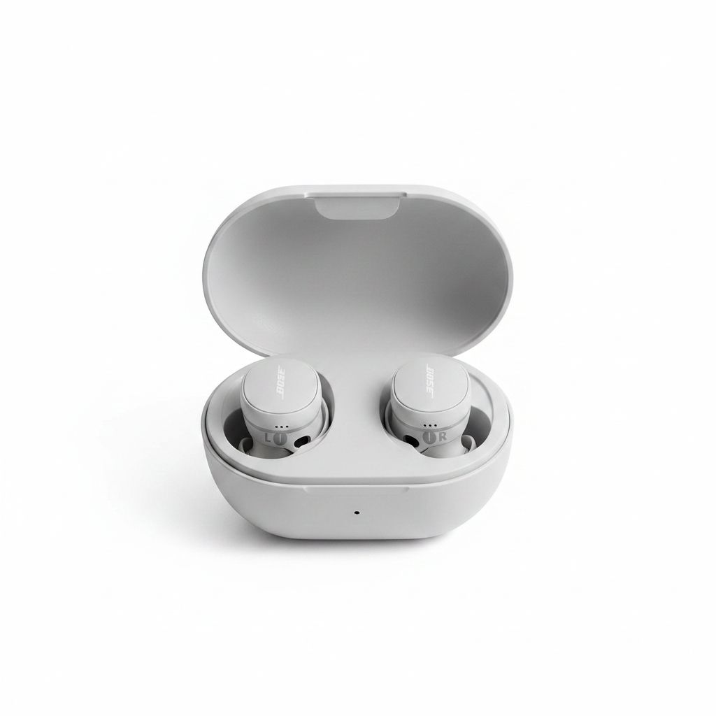Bose QuietComfort Wireless Noise Cancelling Earbuds, Bluetooth, High-Fidelity Audio, Up to 8.5-Hour Battery Life - White